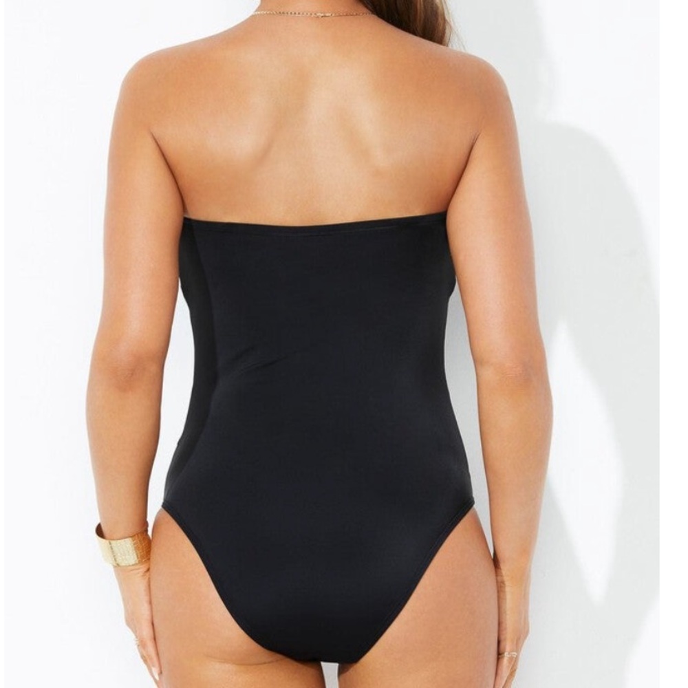 Swimsuits For All NWT Mesh Wrap Bandeau One-Piece Swimsuit, 4 - Picture 7 of 9